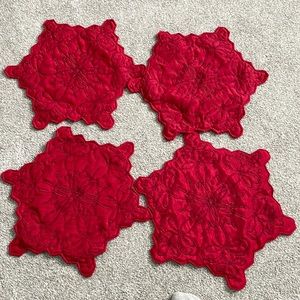 Set of 4 100% polyester fabric placemats